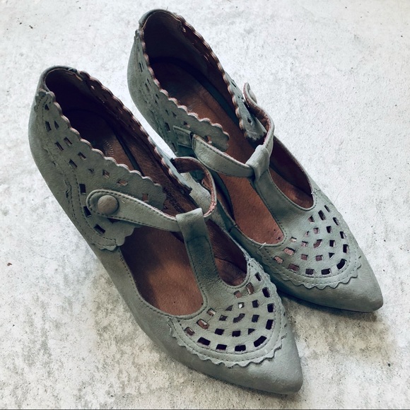 Lucky Penny Suede Cutout Heels - Picture 1 of 5